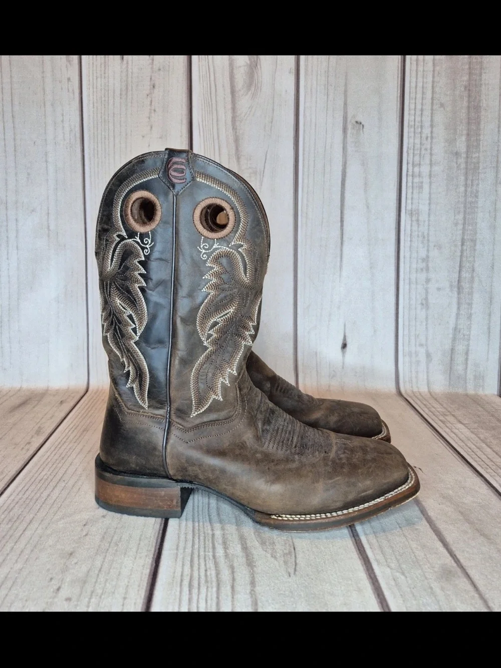 Dan Post Men's Size 10 D Abram Embroidered Brown Western Boots